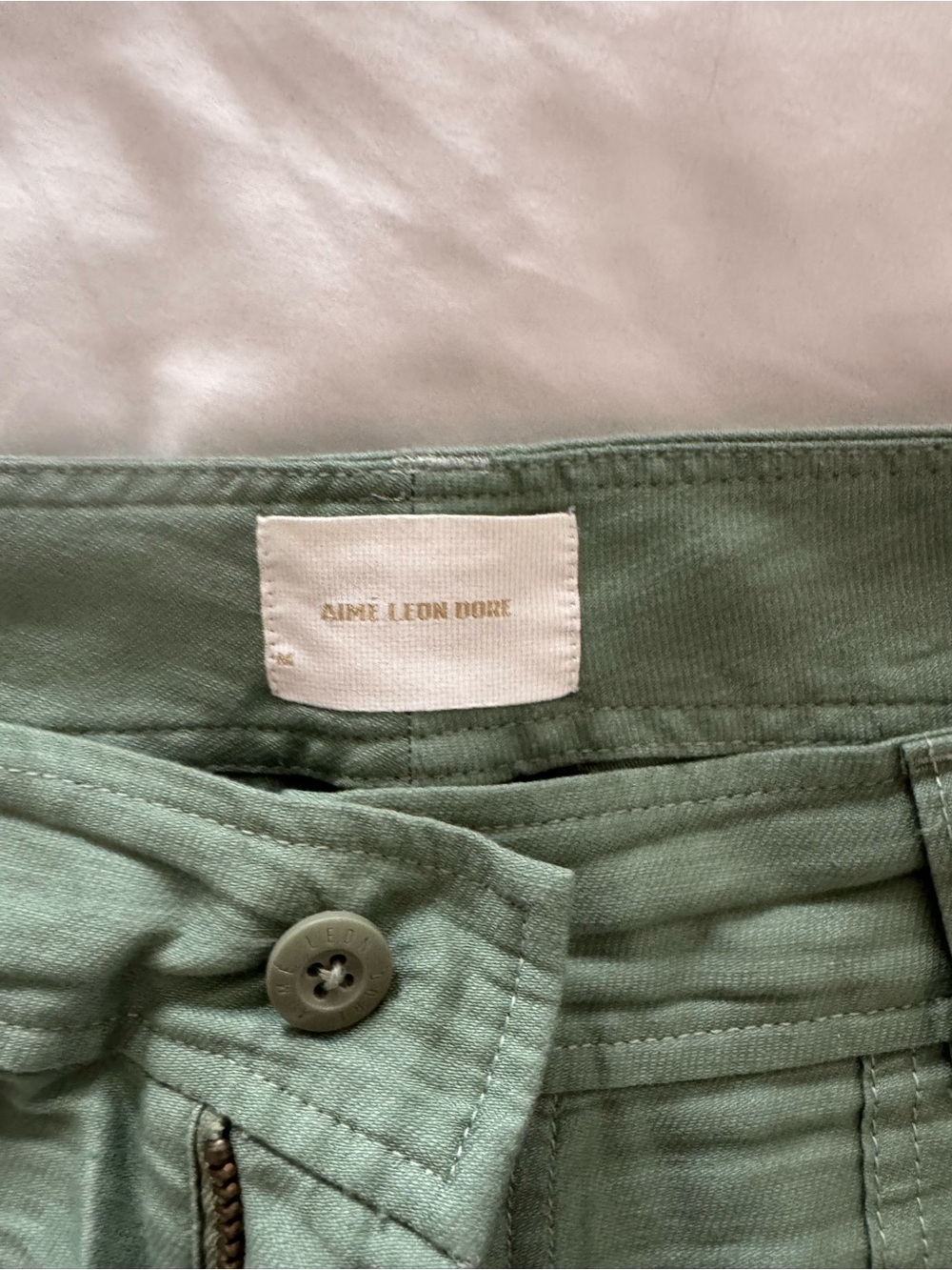 ALD Green Patchwork Pants - Picture 3 of 3